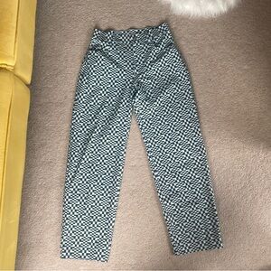 Miaou green and white checkered pants size small